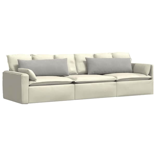 vidaXL Soffkuddar 2 st Ljusgrå 120 x 40 cm tyg