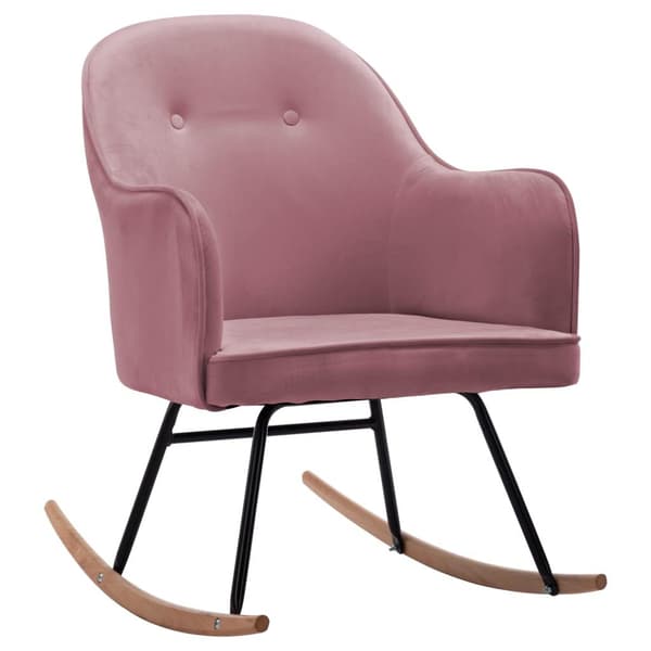 vidaXL Gungstol rosa sammet