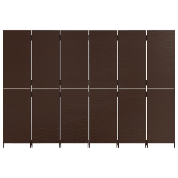 vidaXL Romdeler 6 paneler brun polyrotting