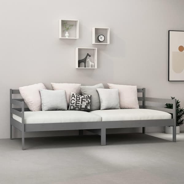 vidaXL Dagseng grå heltre furu 90x200 cm