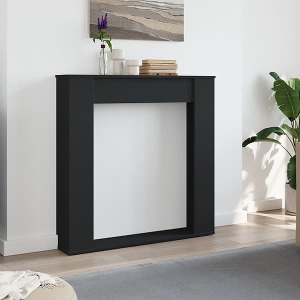 vidaXL Spiselkrans svart 100x20x100 cm konstruerat trä