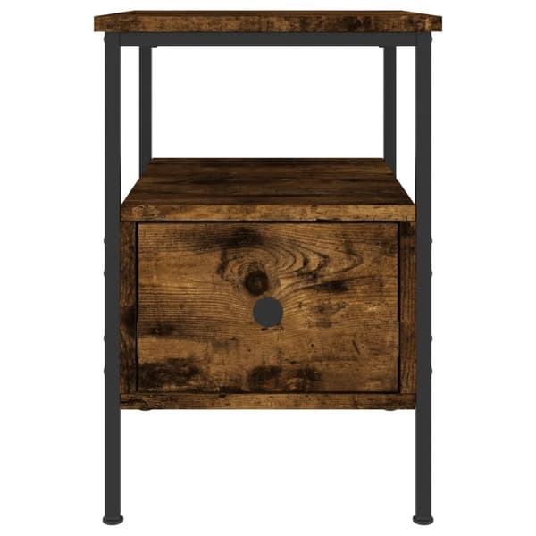 vidaXL Nattbord røkt eik 34x36x50 cm konstruert tre