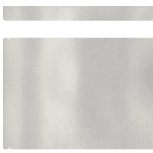 vidaXL Gjerdekant sølv 450 x 0.05 x 15 cm Rustfritt Stål