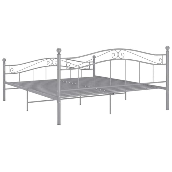 vidaXL Sengeramme grå metall 180x200 cm