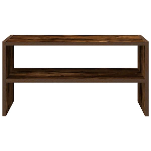 vidaXL Skostativ stablebar røkt eik 60x30x30,5 cm