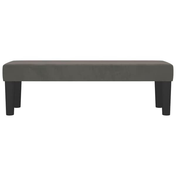 vidaXL Bänk mörkgrå 100x30x30 cm sammet