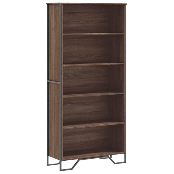 vidaXL Bokhylle brun eik 80x31x169 cm konstruert tre