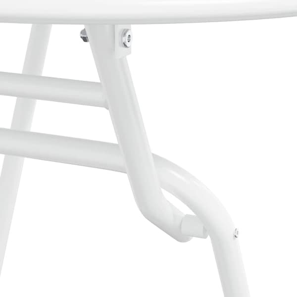 vidaXL Trädgårds Bistro Set 3 pcs Vit Stål