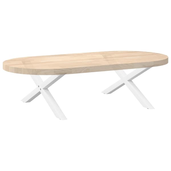 vidaXL Soffbordsben X-formade 2 st vit 70x(30-31) cm stål