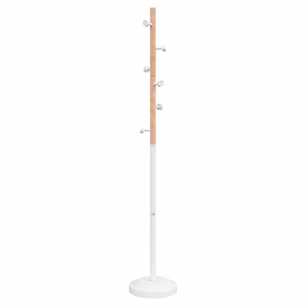 vidaXL Klädställning vit 177 cm pulverlackerat järn