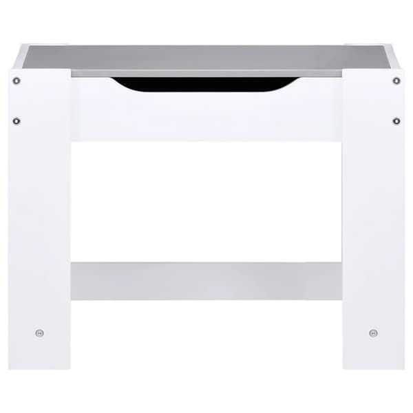 vidaXL Barnebord med 2 stoler hvit MDF