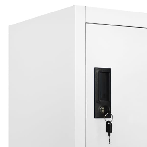 vidaXL Förvaringsskåp vit 90x40x180 cm stål