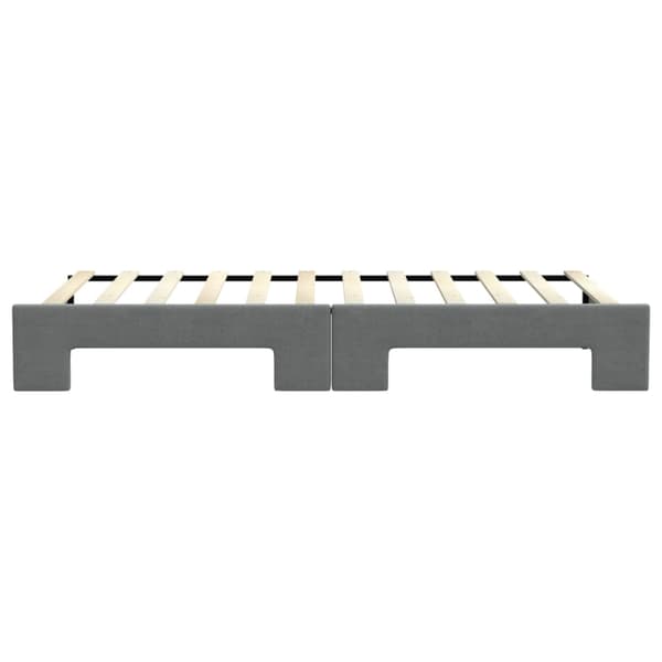 vidaXL Dagbädd utdragbar mörkgrå 90x200 cm tyg