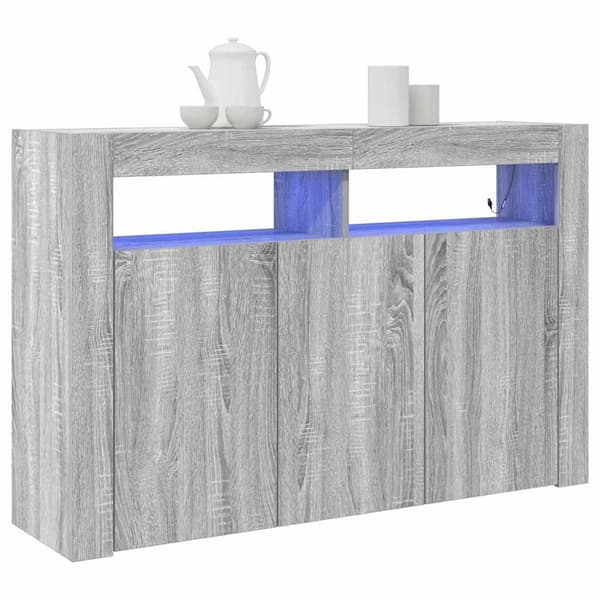 vidaXL Sideboard Grå Sonoma 116 x 30 x 75 cm Konstruerat trä