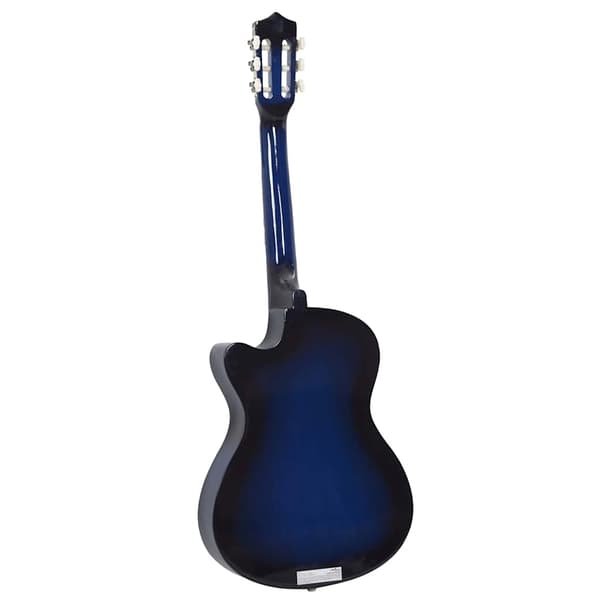 vidaXL Gitarr 12 delar med 6 strängar western blå 38"