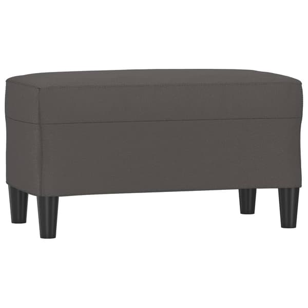 vidaXL Bänk grå 70x35x41 cm konstläder