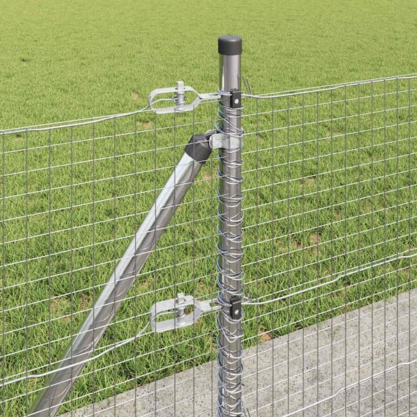 vidaXL Gjerde med innlegg. sølv 0.4 x 100 m Stål