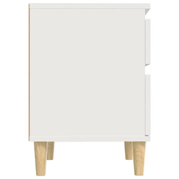 vidaXL Nattbord 2 stk hvit 40x35x50