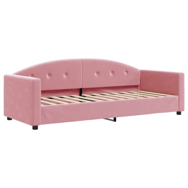 vidaXL Dagbädd utdragbar rosa 80x200 cm sammet