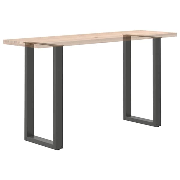 vidaXL Soffbordsben U-formade 2 st antracit 50x(90-91) cm stål