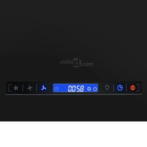 vidaXL Hängande köksfläkt touchsensor LCD 55 cm pulverlackerat stål