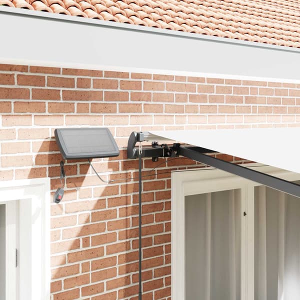 vidaXL Innvendbar Markise med LED -stripelys Hvit 350 x 250 cm stoff