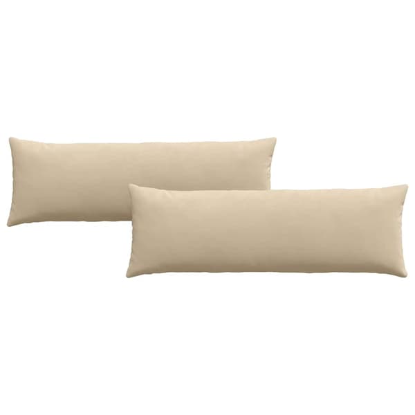 vidaXL Soffkuddar 2 st Kräm 120 x 40 cm tyg