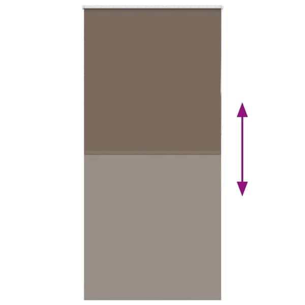 vidaXL Mörkläggningsgardin kaffe 90x210 cm tyg bredd 85,7 cm polyester
