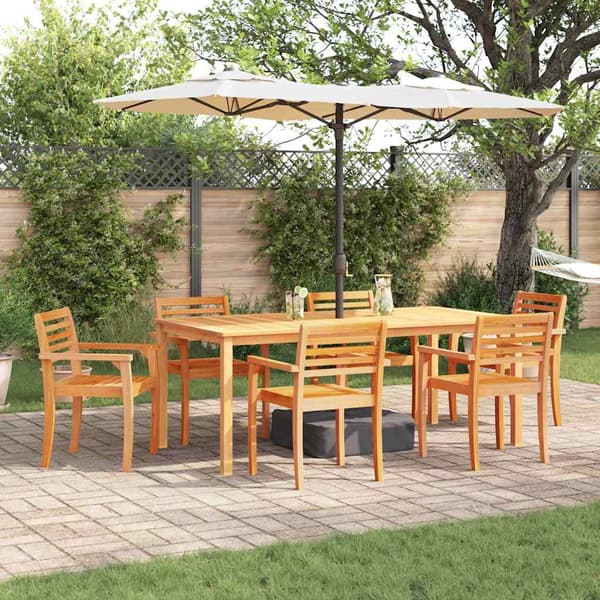 vidaXL Hage Spisegruppe 9 pcs Brun Solid akasietre