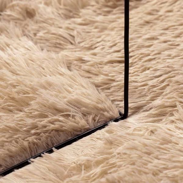 vidaXL Flossteppe med lang luv NAVARRA beige 300x200 cm polyester
