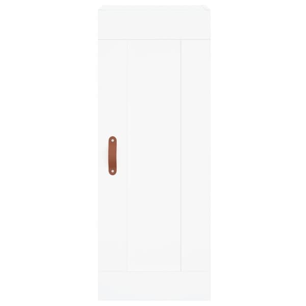 vidaXL Highboard hvit 34,5x34x180 cm konstruert tre