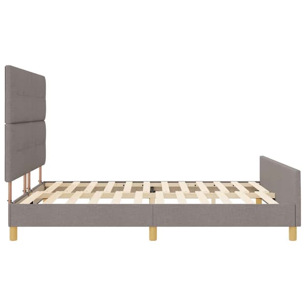 vidaXL Sängram Taupe 180x200 cm Tyg