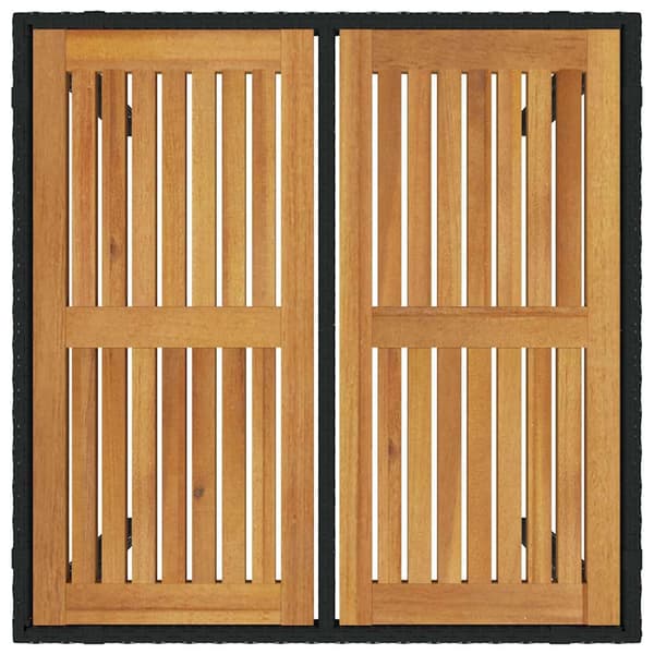 vidaXL Hage Spisegruppe 5 pcs Svart polyrotting
