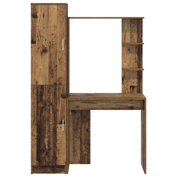 vidaXL Skrivebord 2 pcs Gammelt tre
