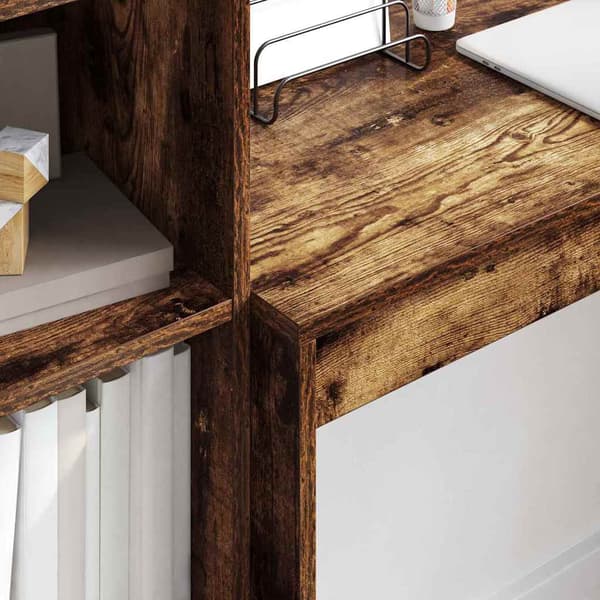 vidaXL Skrivebord Røkt eik 100 x 40 x 76 cm