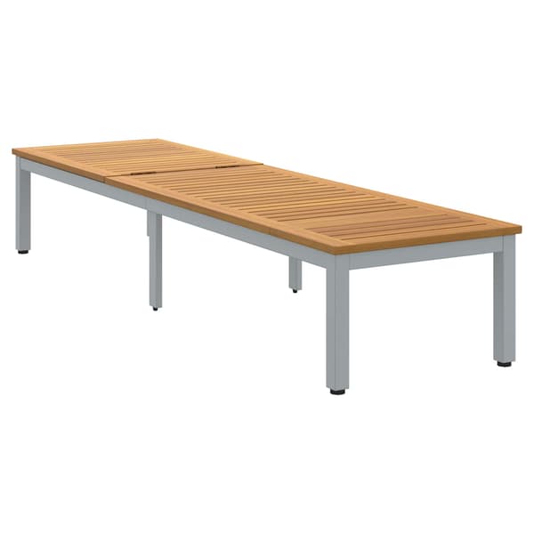 vidaXL Solseng Grå 200 x 55 x 35 cm Solid akasietre