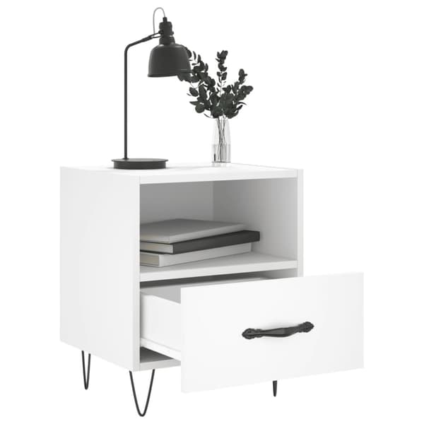 vidaXL Sängbord 2 st vit 40x35x47,5 cm konstruerat trä