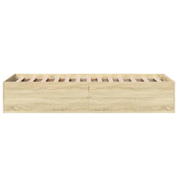 vidaXL Sengeramme sonoma eik 100x200 cm konstruert tre