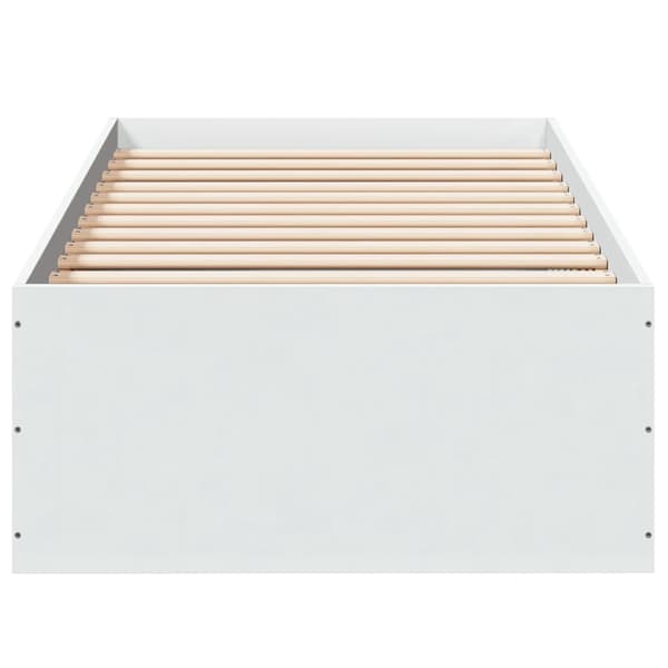vidaXL Sängram vit 90x190 cm konstruerat trä
