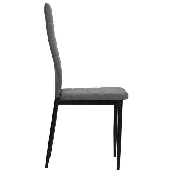 vidaXL Matstolar 2 st ljusgrå tyg