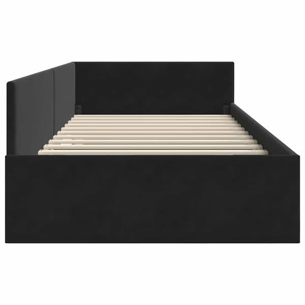 vidaXL Hörnssängram Svart 90 x 200 cm Sammet