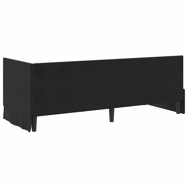 vidaXL Hörnssängram Svart 80 x 200 cm Sammet
