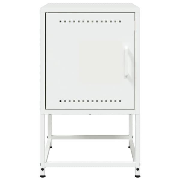 vidaXL Sängbord 2 st vit 36x39x60,5 cm stål
