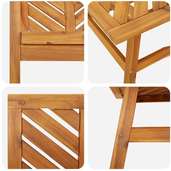 vidaXL Hage lounge sett 4 pcs Brun Solid akasietre
