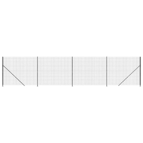 vidaXL Stängsel med stolpsko antracit 1,4x10 m