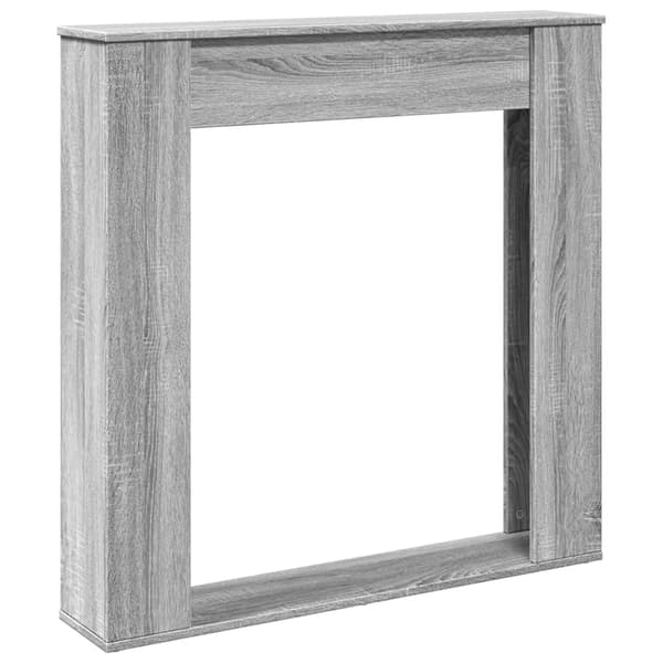 vidaXL Peisramme grå sonoma 100x20x100 cm konstruert tre