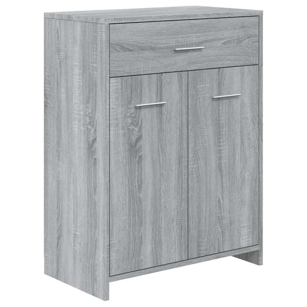 vidaXL Baderomsskap grå sonoma eik 60x33x80 cm konstruert tre