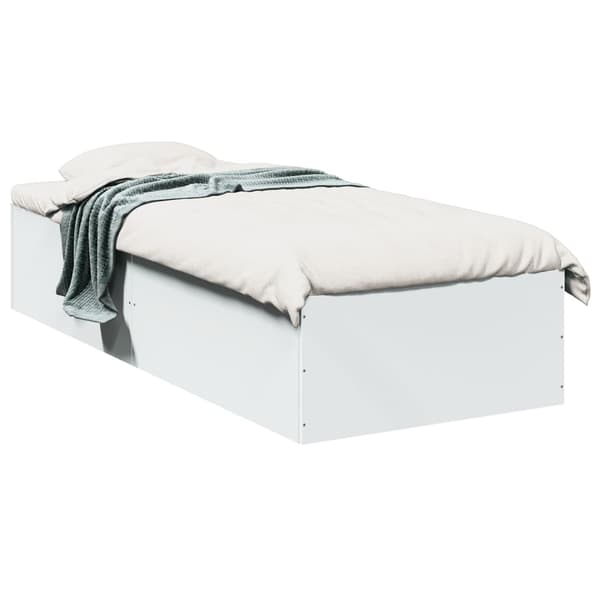 vidaXL Sängram vit 90x190 cm konstruerat trä
