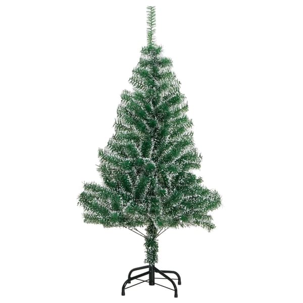 vidaXL Plastgran med snö grön 120 cm