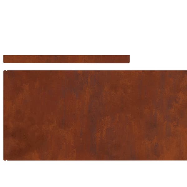 vidaXL Gjerdekant Rusten 450 x 0.05 x 15 cm Cortenstål